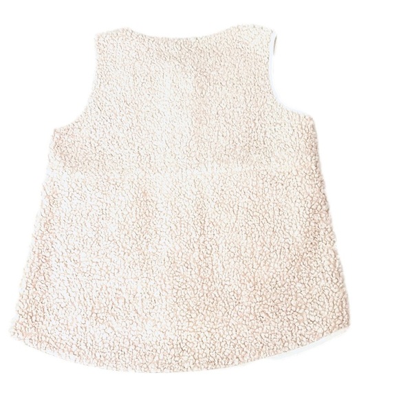 SHEIN Faux Sherpa Vest, Size M, Ivory - Picture 2 of 8